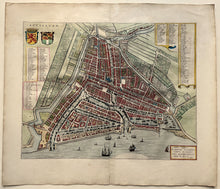 Afbeelding in Gallery-weergave laden, Rotterdam Stadsplattegrond in vogelvluchtperspectief - J Blaeu - 1649