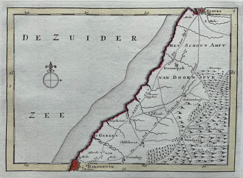 Gelderland Harderwijk Nunspeet Doornspijk - P Schenk - circa 1748