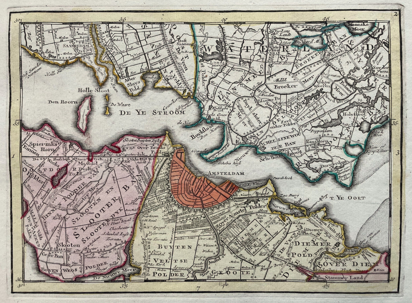 Noord-Holland Amsterdam en omgeving - P Schenk - circa 1748