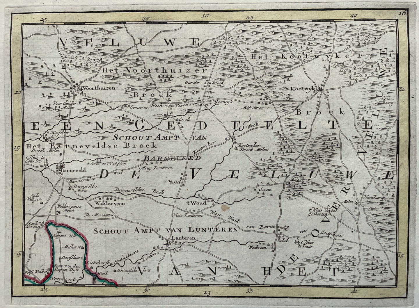 Gelderland Barneveld Voorthuizen Lunteren - P Schenk - circa 1748