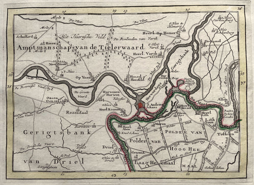 Gelderland Kerkdriel Rossum Dreumel - P Schenk - circa 1748