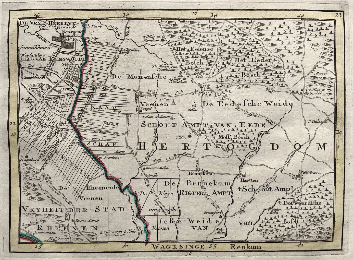 Gelderland Ede Bennekom Veenendaal - P Schenk - circa 1748