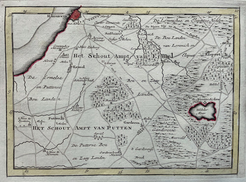 Gelderland Ermelo Putten Garderen - P Schenk - circa 1748