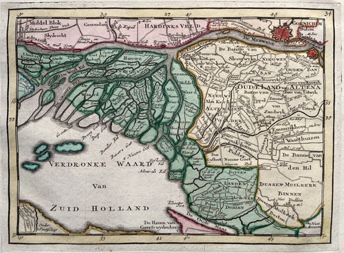 Zuid-Holland Gorinchem Hardinxveld-Giessendam Biesbosch - P Schenk - circa 1748