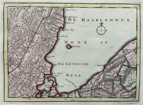 Zuid-Holland Lisse Hillegom Aalsmeer - P Schenk - circa 1748