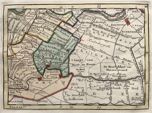 Gelderland Culemborg Beesd Utrecht Leerdam - P Schenk - circa 1748