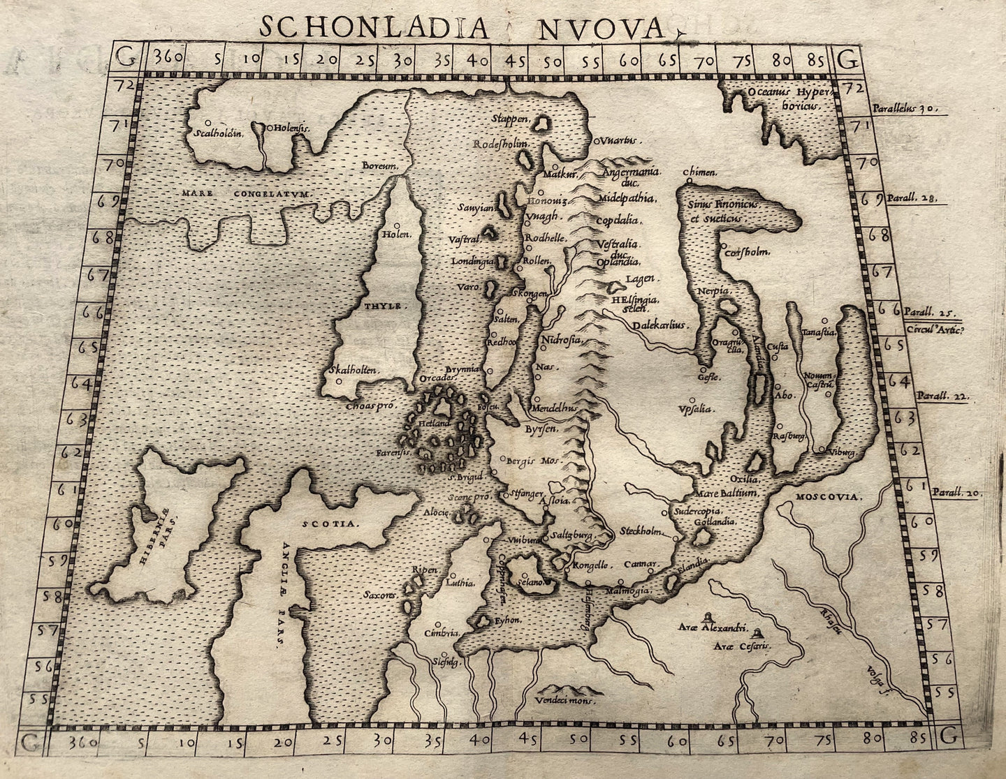 Scandinavië Scandinavia - Girolamo Ruscelli - 1561