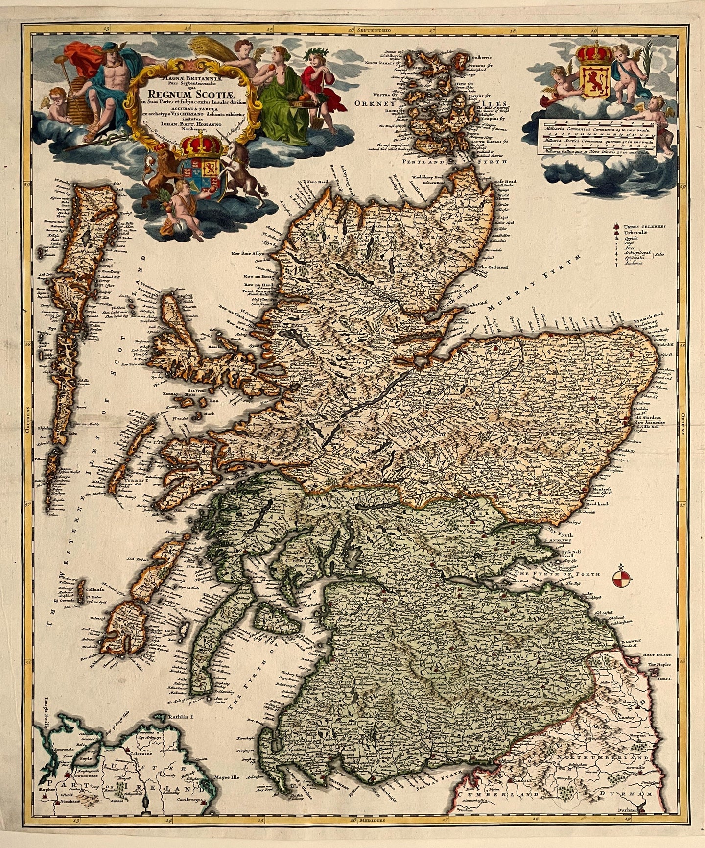 Schotland British Isles Scotland - JB Homann - circa 1720