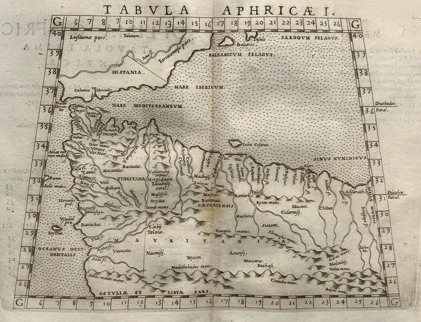 Afrika Marokko Algerije Morocco Western Algeria Africa - Giromalo Ruscelli / Claudius Ptolemaeüs - 1561