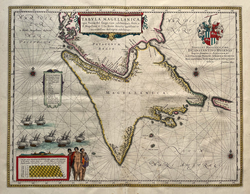 Zuid-Amerika Straat Magellaan South America Strait of Magellan - WJ en J Blaeu - 1647