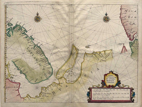 Rusland Nova Zembla Barents Sea Russia - AJ von Werdenhagen / M Merian - 1641