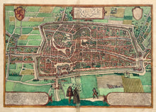 Afbeelding in Gallery-weergave laden, Utrecht Stadsplattegrond in vogelvluchtperspectief - G Braun &amp; F Hogenberg - 1572