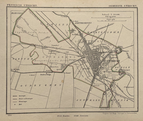 Utrecht Gemeente - J Kuijper / H Suringar - 1865