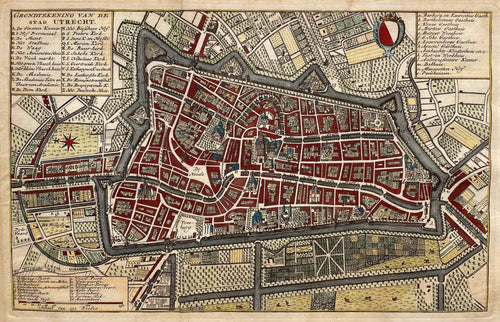 Utrecht Stadsplattegrond - I Tirion - 1757