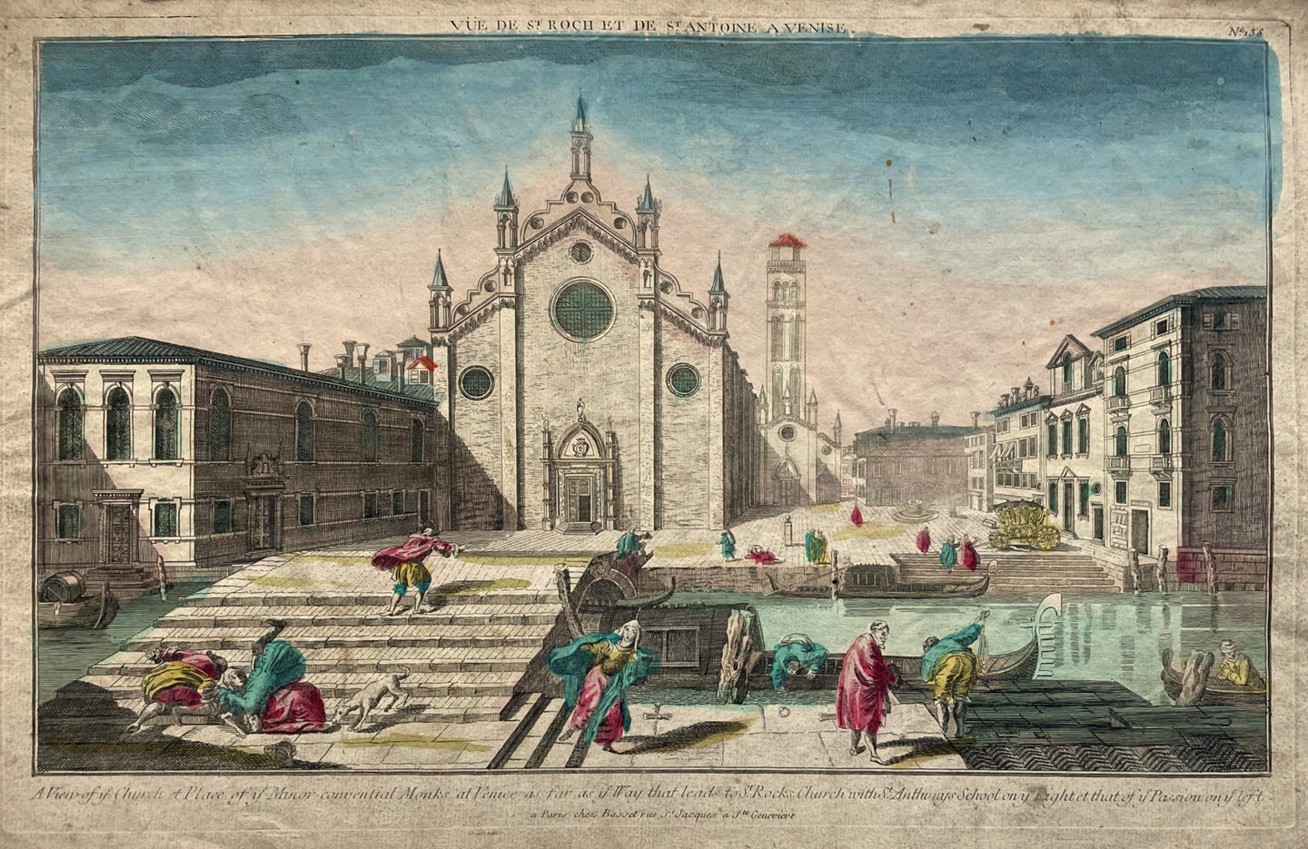 Italië Venetië Chiesa di San Rocco Italy Venice - Basset - circa 1770