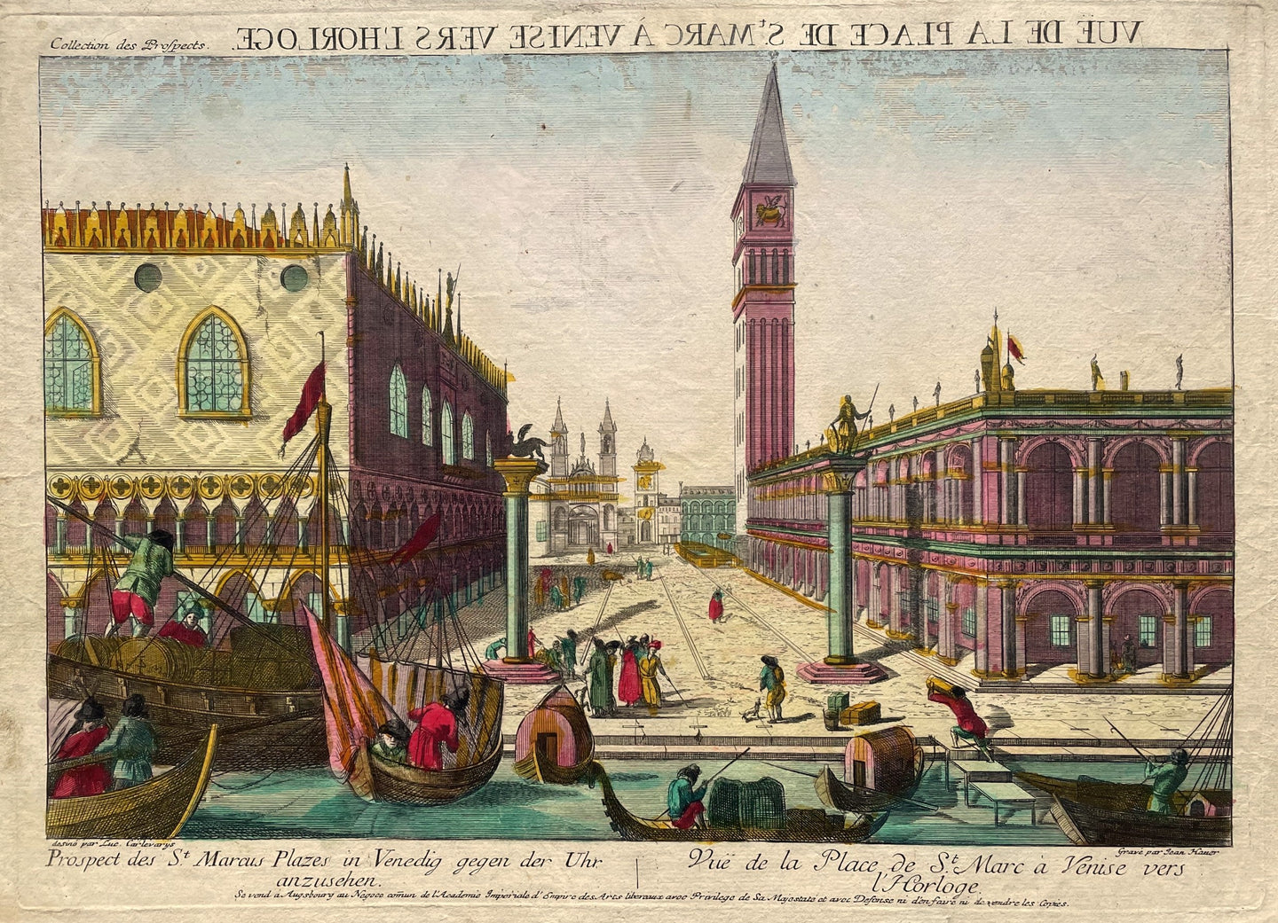 Italië Venetië Piazza San Marco Italy Venice  - J Hauer - circa 1770