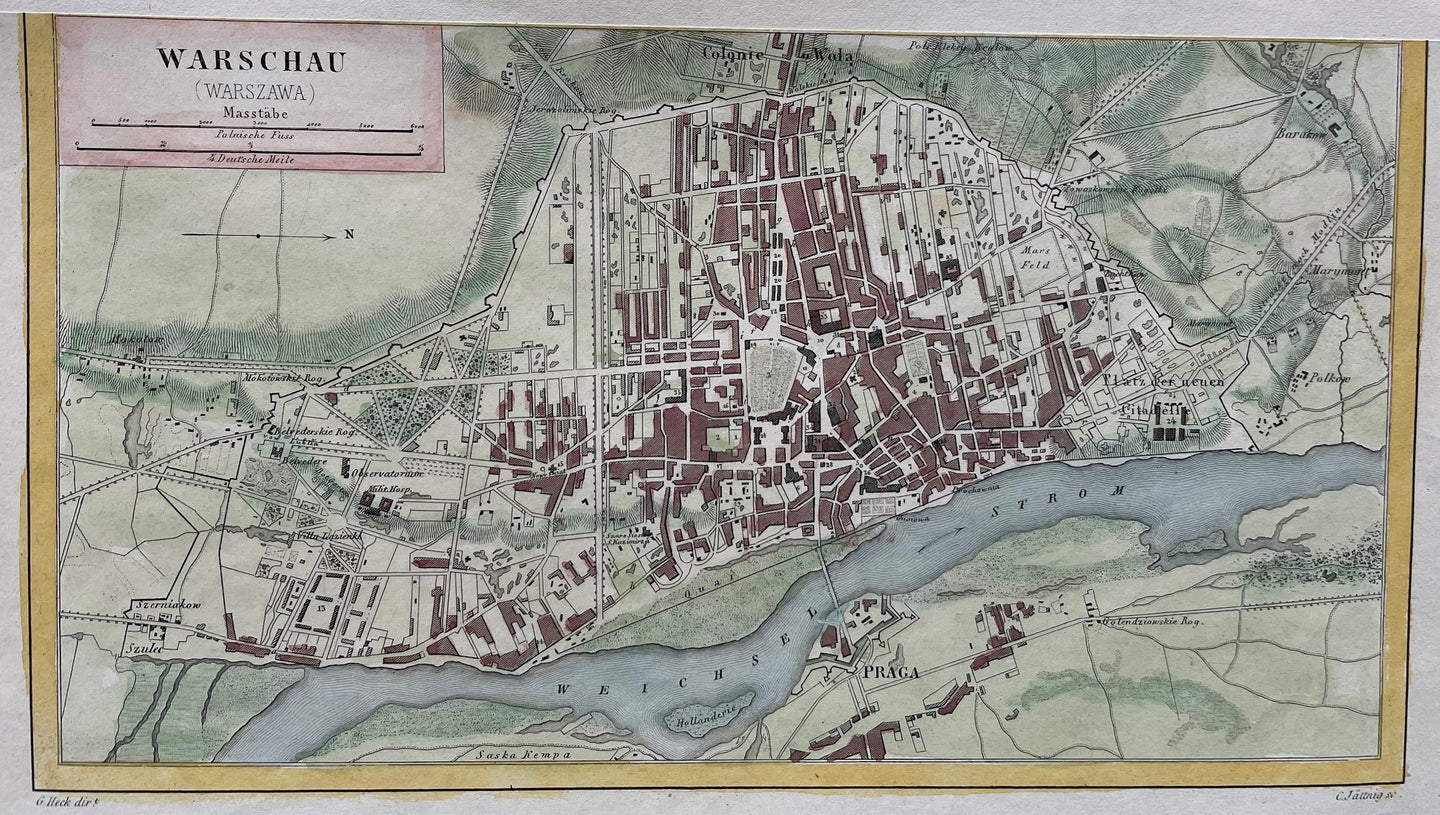 Polen Warschau Poland Warsaw - G Heck / C Jättnig - circa 1855