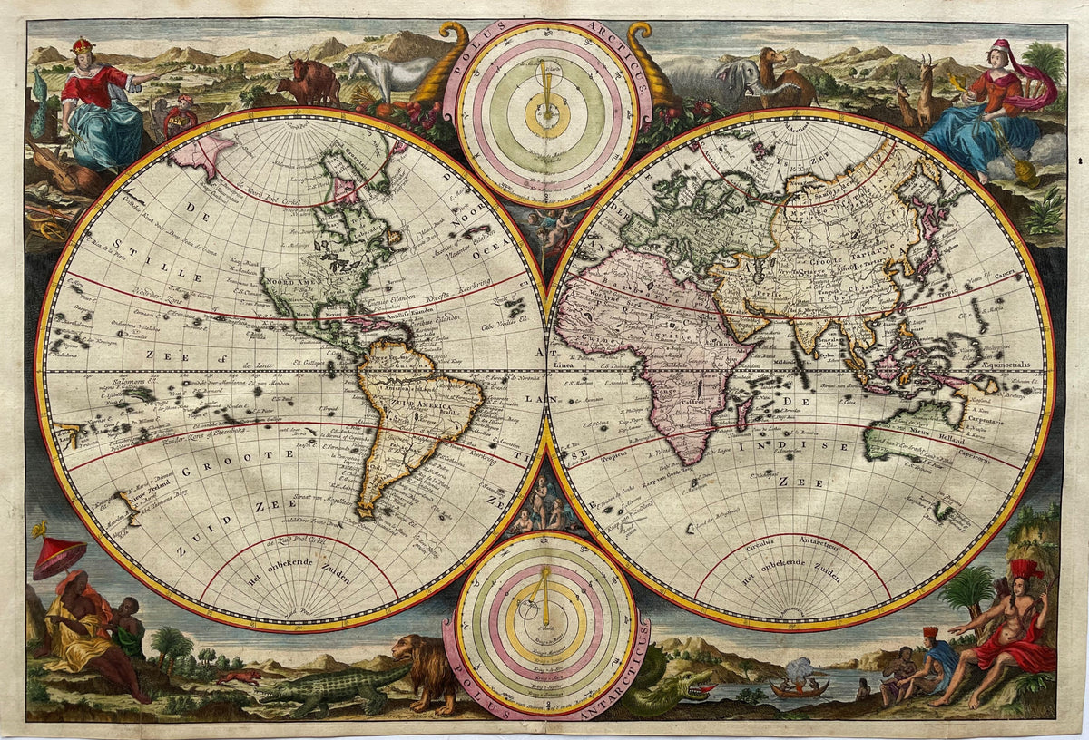 Wereld World - D Stoopendaal / J van Jagen / Gebr Keur - circa 1748 ...