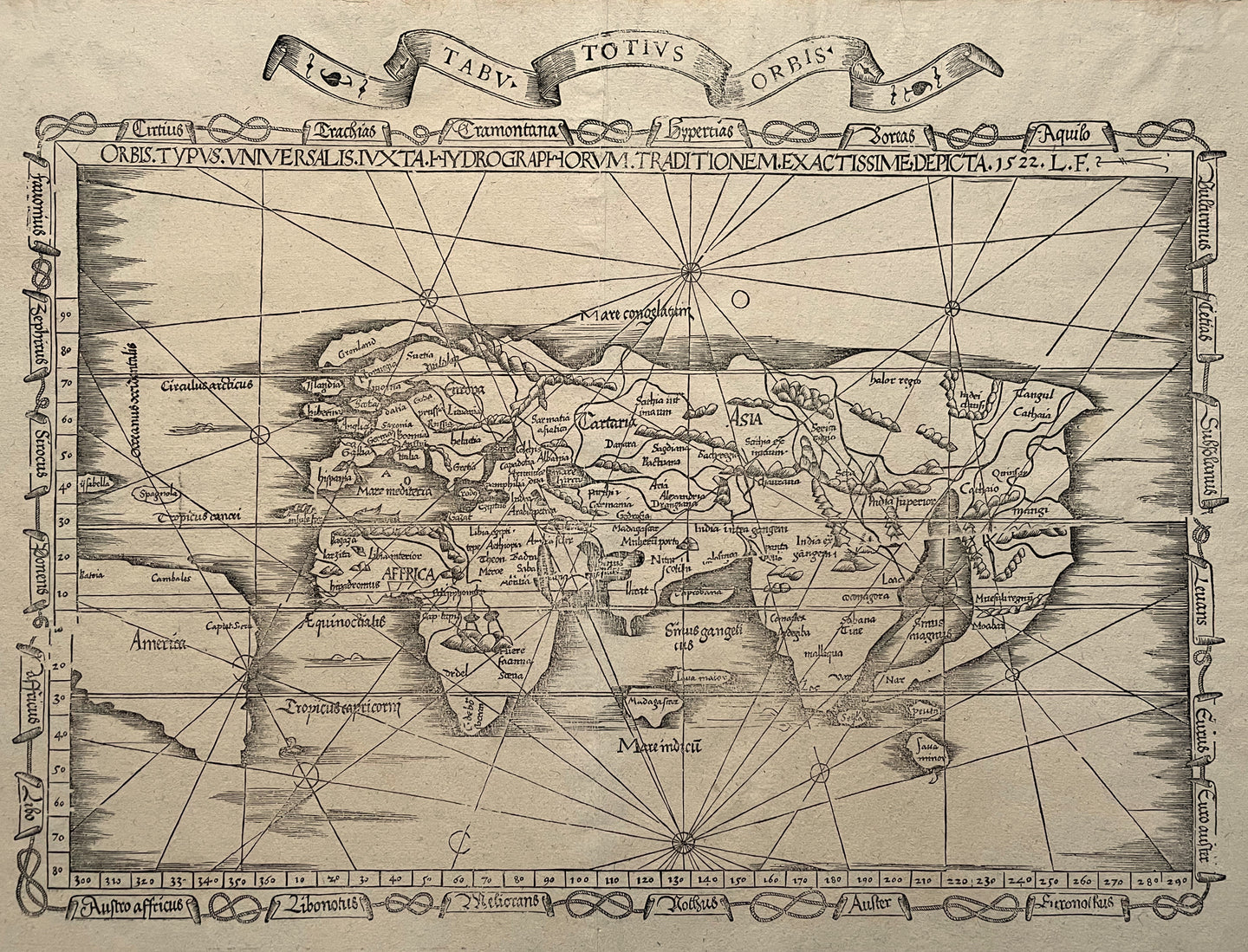 Wereld World - L Fries / M Waldseemüller - 1535