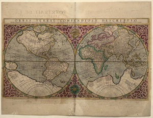 Wereld World - R Mercator 1587 / J Hondius - 1628