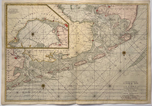 Waddenzee Waddeneilanden Zuiderzee zeekaart - Herman van Loon / Bellin - 1753