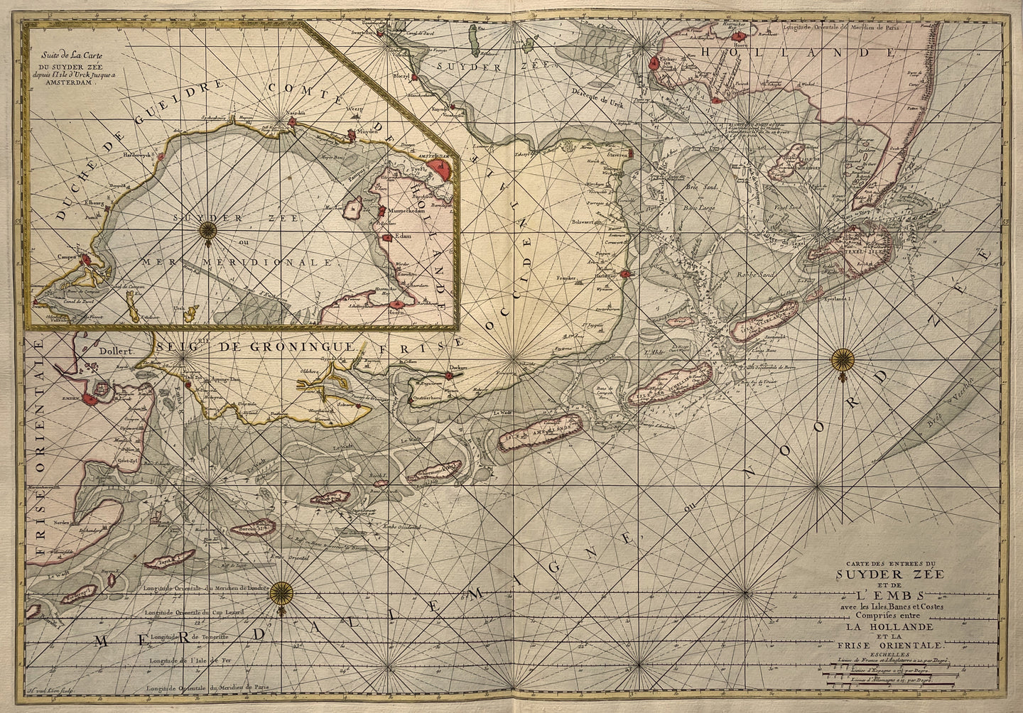 Waddenzee Waddeneilanden Zuiderzee zeekaart - Herman van Loon / Bellin - 1753