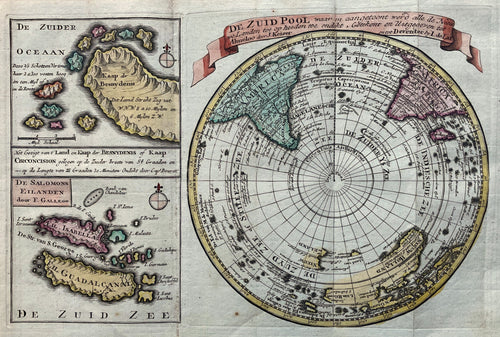 Wereld Zuidpool World South Pole Arctic - J Keizer / J de Lat - 1747