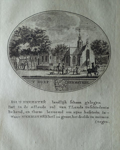 HEEMSTEDE Gezicht op het dorp - Van Ollefen & Bakker - 1793